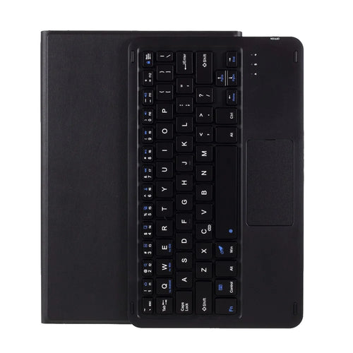 A610-A Leather Protective Case + Keyboard with Touch Board Set for Samsung Galaxy Tab S6 Lite (2020) P615 P610 / (2022) / (2024) - Black - 1