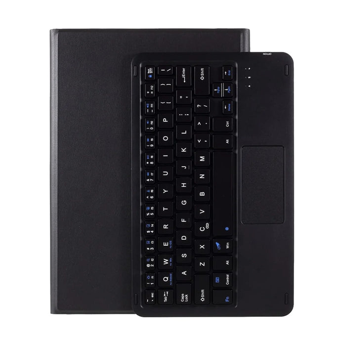 Leather Protective Case + Wireless Bluetooth-compatible Touch Keyboard Set for Lenovo Tab P11 Pro - Black - 1