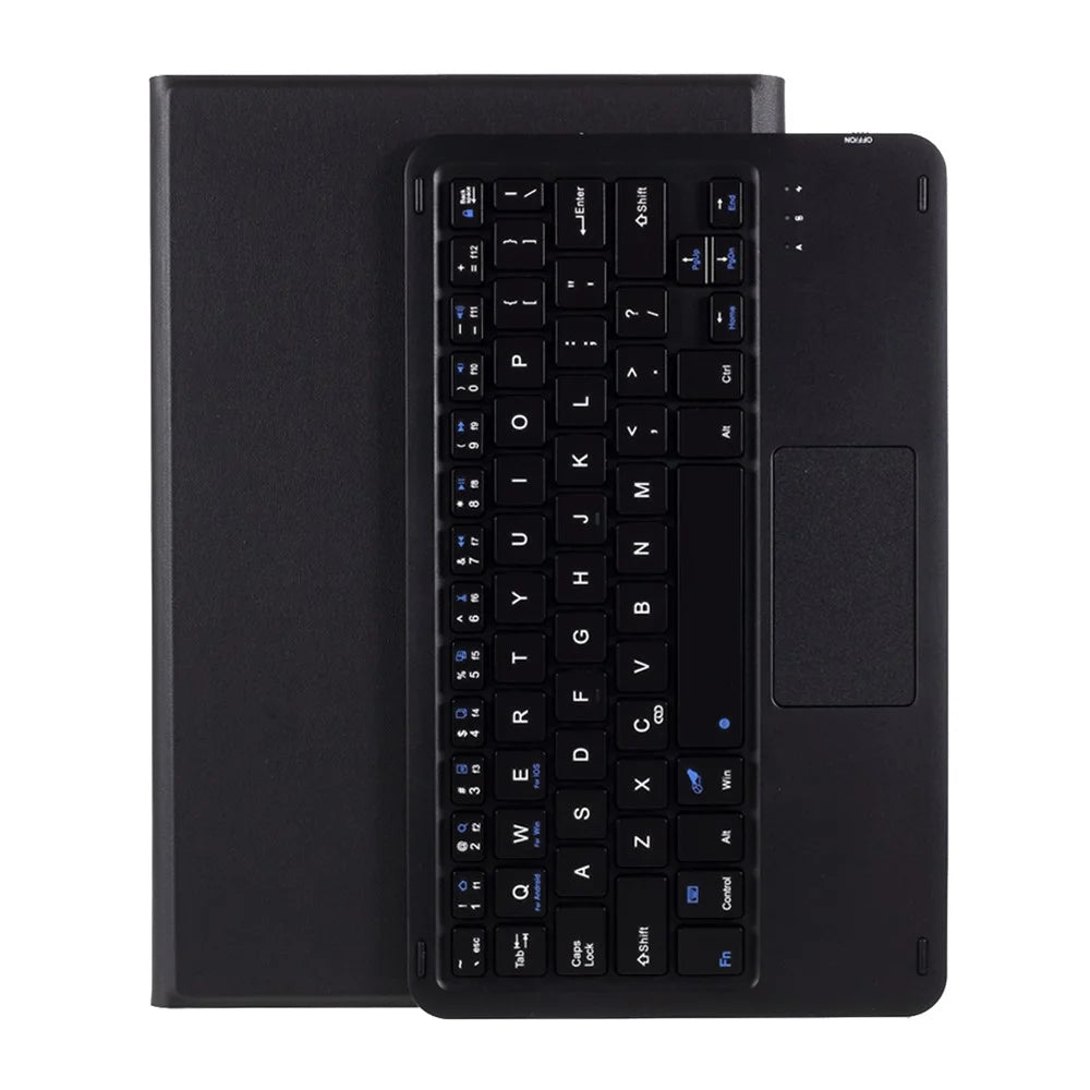 Bluetooth-compatible Keyboard with Touchpad + Leather Protective Case Combo Set for Lenovo Tab P11 TB-J606F / Tab P11 5G1 - Black - 1
