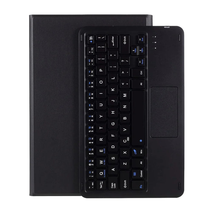 Bluetooth-compatible Keyboard with Touchpad + Leather Protective Case Combo Set for Lenovo Tab P11 TB-J606F / Tab P11 5G1 - Black - 1