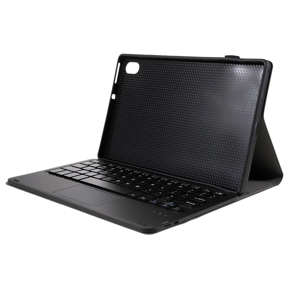 Wireless Bluetooth-compatible Touch Keyboard + Leather Protective Case Set for Lenovo Tab M10 Plus - Black - 5