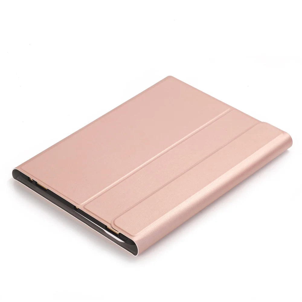YA102B-A Bluetooth-compatible Keyboard Leather Case with Mouse for iPad 10.2 (2021) / (2020) / (2019) / Air 10.5 inch (2019) / Pro 10.5 inch (2017) - Rose Gold - 4