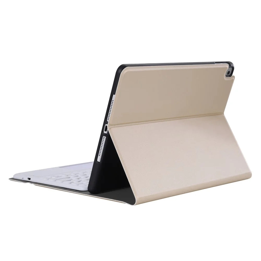 YA102B-A Bluetooth-compatible Keyboard Leather Case for iPad 10.2 (2021)/(2020)/(2019)/Air 10.5 inch (2019)/Pro 10.5 inch (2017) - Gold - 3