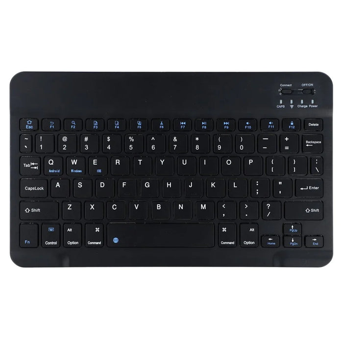 10 Inch Mini Bluetooth-compatible Keyboard USB Rechargeable Wireless Keyboard for iPad Tablet PC - Black - 1