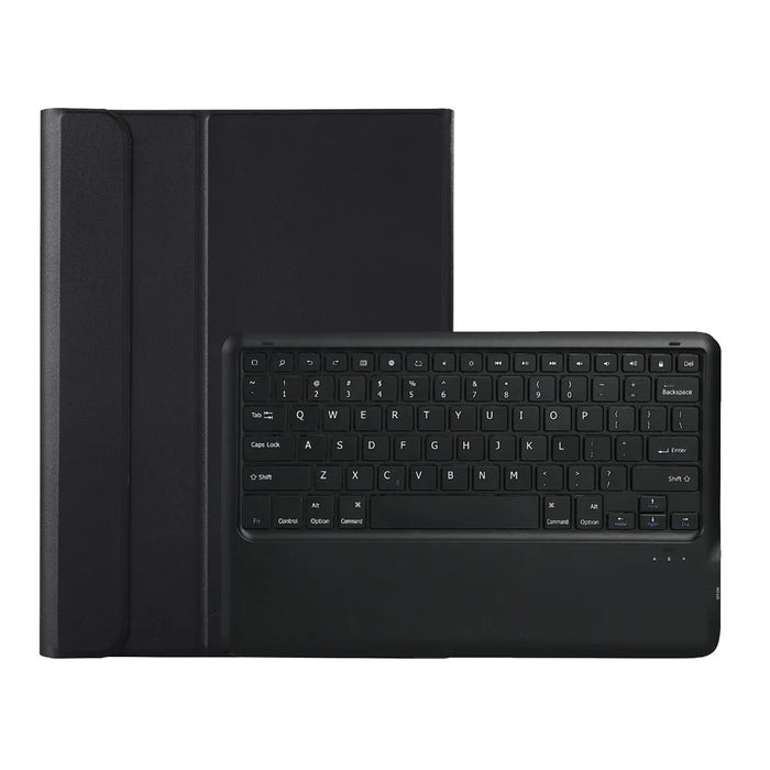 A970B Leather Case Bluetooth-compatible Keyboard with Built-In Pen Slot for Samsung Galaxy Tab S8+ / S7 FE T730 T736 / S7+ 12.4 Inch (T970 / T975 2020) - Black - 6