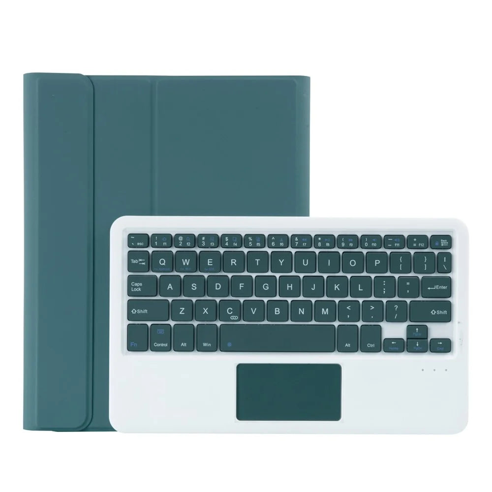 For iPad Air 11 (2026) / (2025) / (2024) / Air (2020) (2022) / Pro 11 (2018) (2020) (2021) (2022) T11B-A Leather Bluetooth-Compatible Keyboard - Dark Green - 3