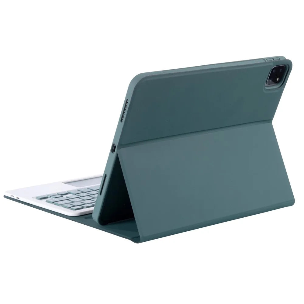 For iPad Air 11 (2026) / (2025) / (2024) / Air (2020) (2022) / Pro 11 (2018) (2020) (2021) (2022) T11B-A Leather Bluetooth-Compatible Keyboard - Dark Green - 4