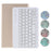 A220S 2 in 1 Bluetooth Keyboard Stand Smart Leather Tablet Shell Case with Backlight for Samsung Galaxy Tab A7 Lite 8.7-inch T220/T225 - Gold - 1