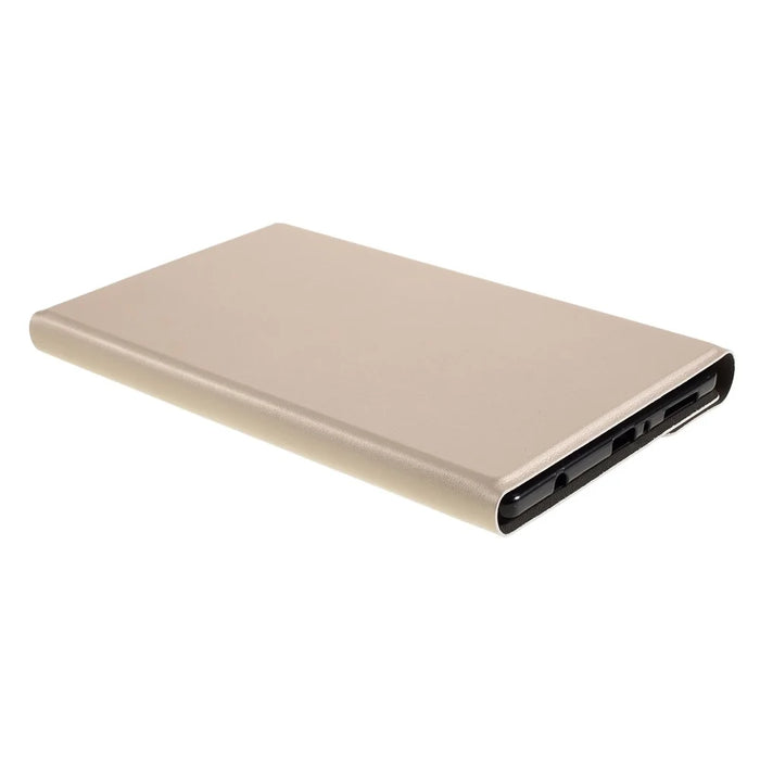A220S 2 in 1 Bluetooth Keyboard Stand Smart Leather Tablet Shell Case with Backlight for Samsung Galaxy Tab A7 Lite 8.7-inch T220/T225 - Gold - 5