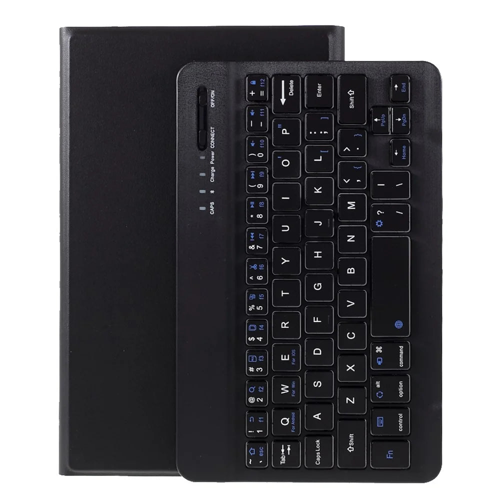 A220 Bluetooth-compatible Keyboard Leather Tablet Protective Stand Shell Case Cover for Samsung Galaxy Tab A7 Lite 8.7-inch T220 / T225 - Black - 1