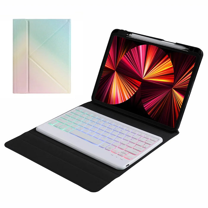 B011S Bluetooth-Compatible Keyboard Case for iPad Air 11 (2025) / (2024) / Pro 11 (2022 / 2021 / 2020 / 2018) / Air (2022) / (2020) - Multi-Color - 1