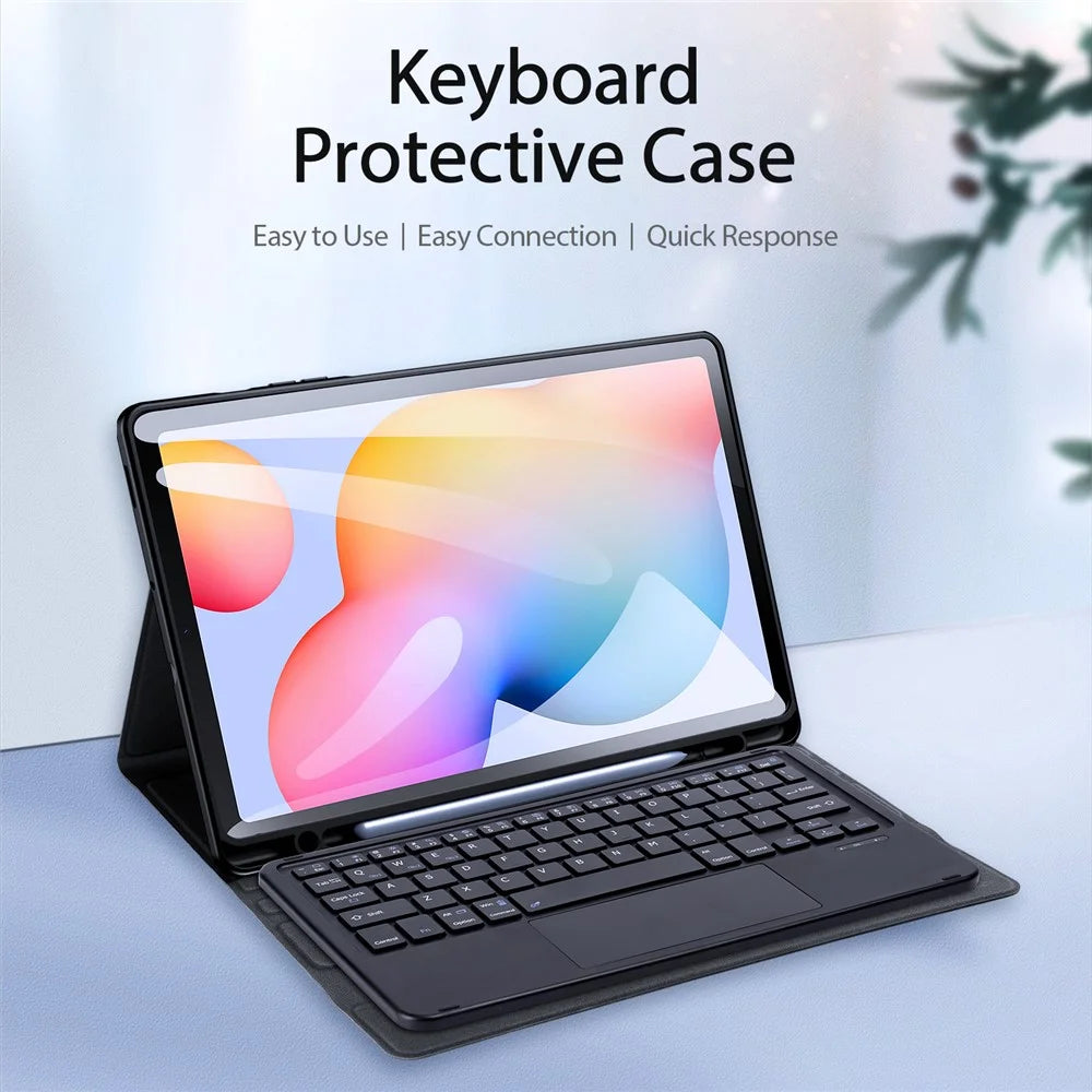 DUX DUCIS Bluetooth-compatible Keyboard Leather Stand Tablet Case for Samsung Galaxy Tab S6 Lite (2020) P610 / P615 / S6 Lite (2022) / (2024) - 2