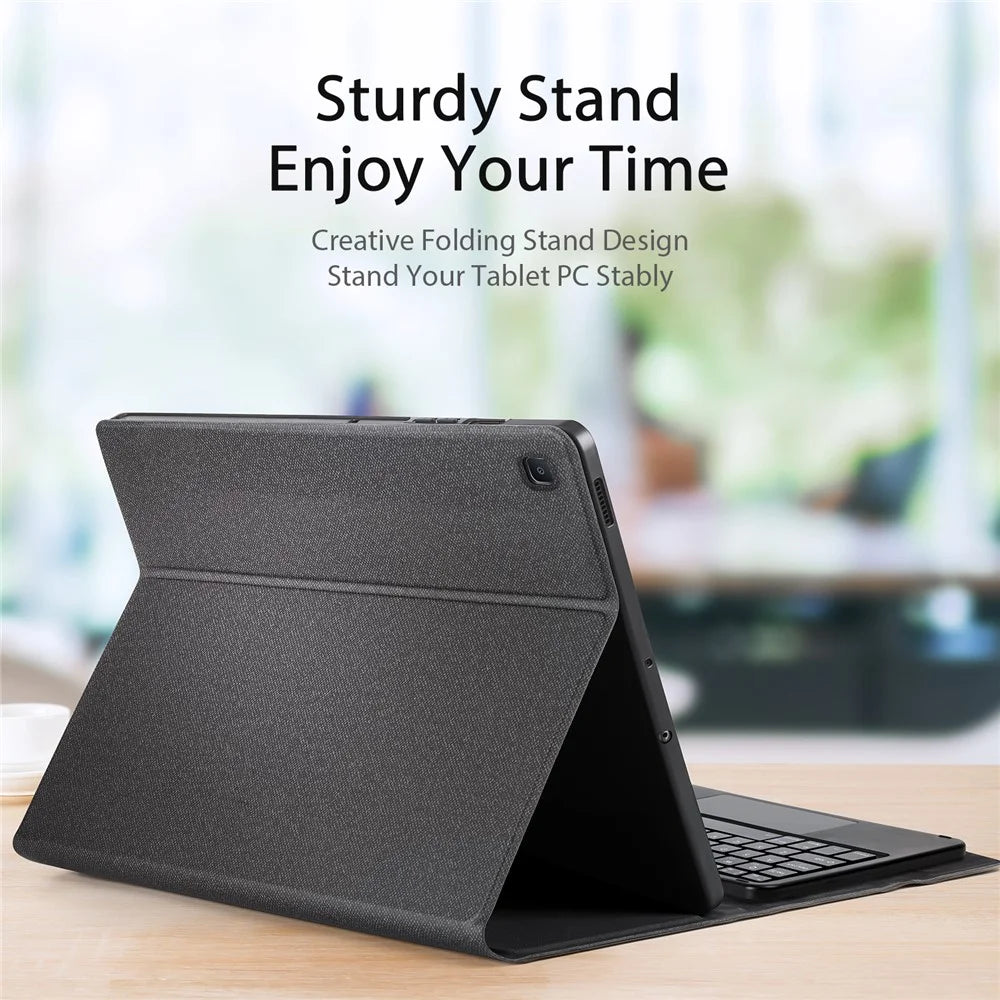 DUX DUCIS Bluetooth-compatible Keyboard Leather Stand Tablet Case for Samsung Galaxy Tab S6 Lite (2020) P610 / P615 / S6 Lite (2022) / (2024) - 4