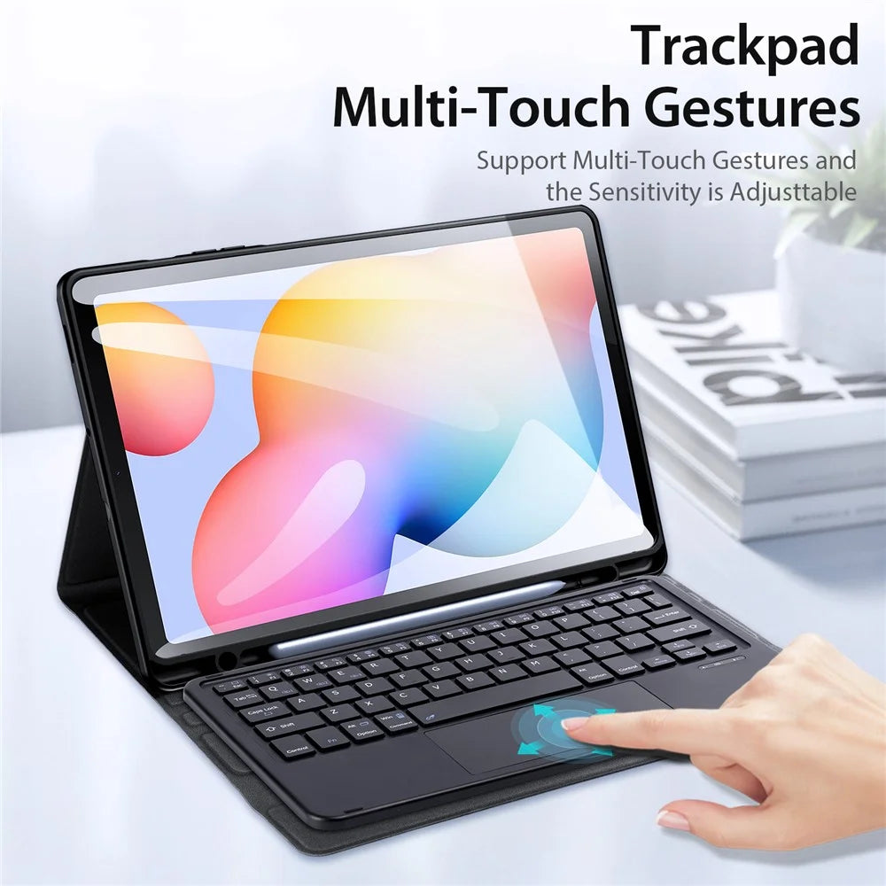 DUX DUCIS Bluetooth-compatible Keyboard Leather Stand Tablet Case for Samsung Galaxy Tab S6 Lite (2020) P610 / P615 / S6 Lite (2022) / (2024) - 7