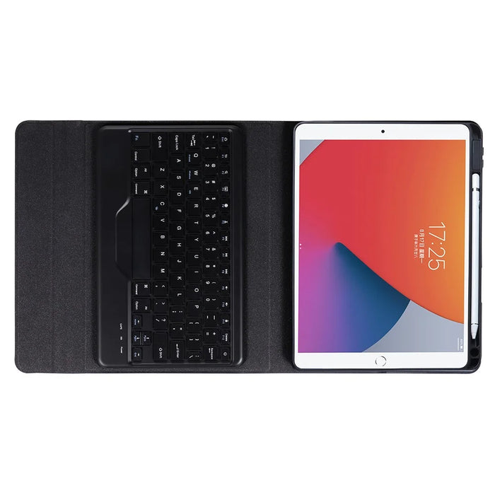 B09 Leather Cover Shell + Wireless Bluetooth Keyboard Combo Set for iPad 10.2 (2021)/(2020)/(2019)/Pro 10.5-inch (2017)/Air 10.5 inch (2019) - Black - 6