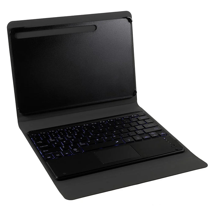 Protective Leather Case + Portable Wireless Bluetooth-Compatible Keyboard For Samsung Galaxy Tab S10+ / S9+  / S8+ / S7+ / S7 FE - Black - 6