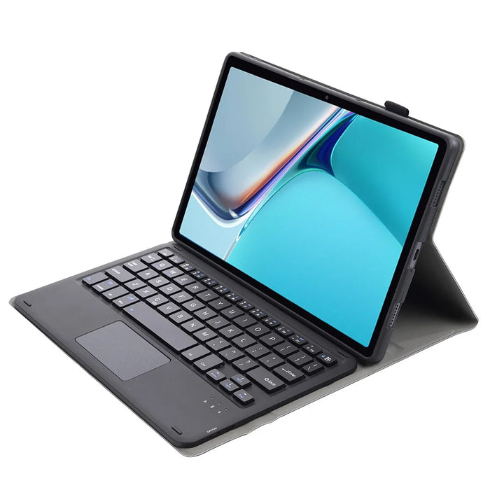 AW11-A Super Slim Wireless Bluetooth-compatible Keyboard TPU Inner + Leather Protective Case with Touch Mouse for Huawei MatePad 11 (2021) (DBY-W09) - Black - 3
