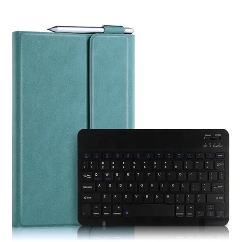 Wireless Bluetooth-compatible Keyboard + Leather Tablet Cover Shell for Huawei MatePad 11 (2021) - Green - 1