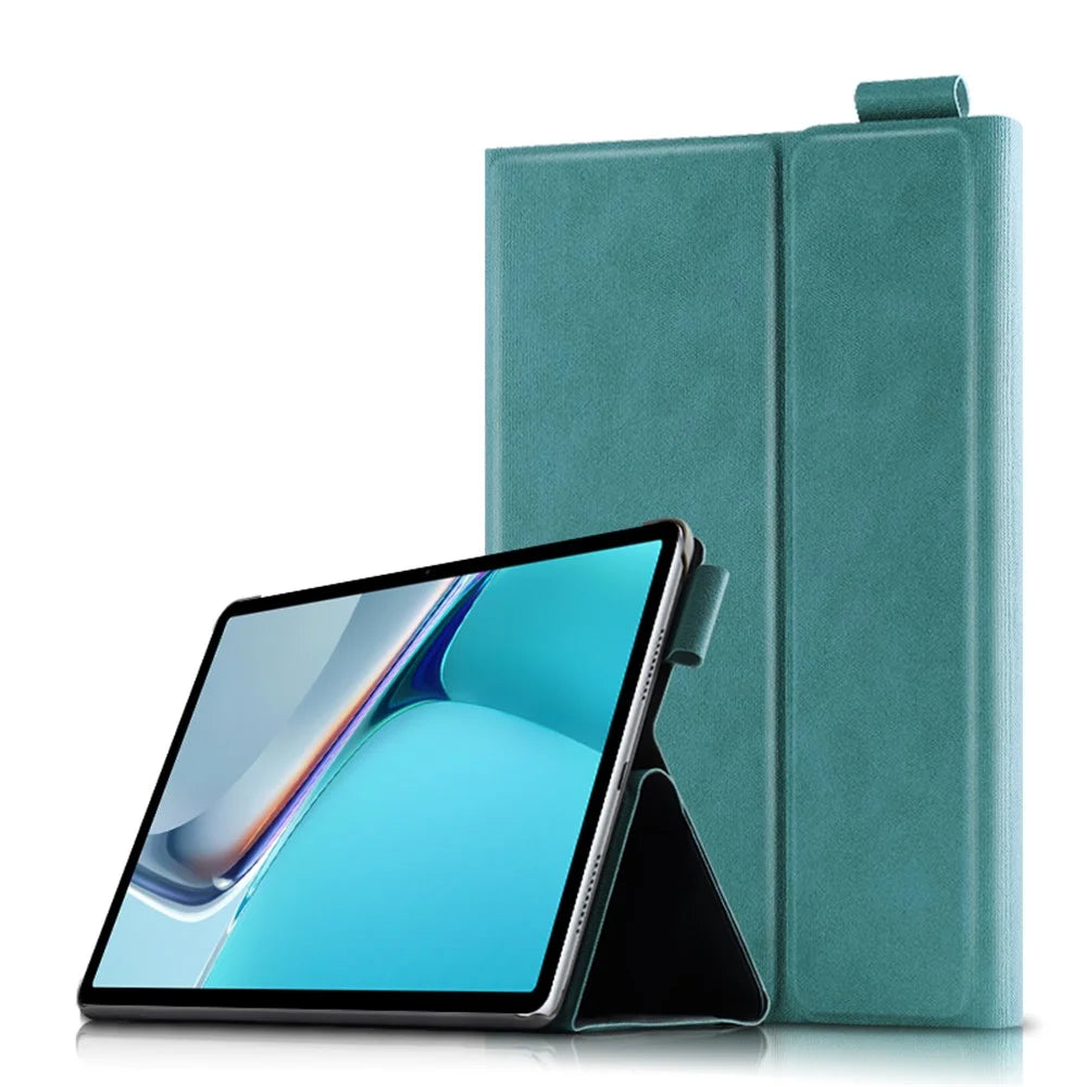 Wireless Bluetooth-compatible Keyboard + Leather Tablet Cover Shell for Huawei MatePad 11 (2021) - Green - 2