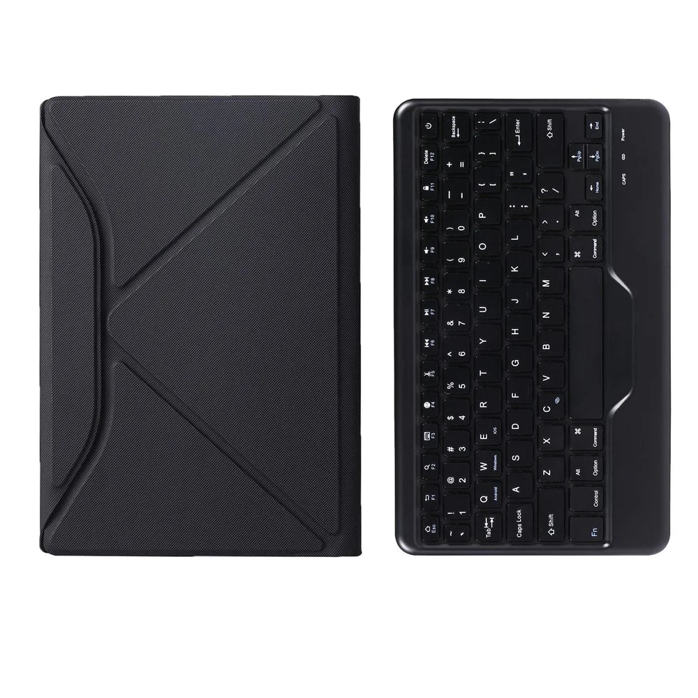B500 Bluetooth-compatible Keyboard with Leather Stand Case (Without Backlit) for Samsung Galaxy Tab A7 10.4 (2020) (T500 / T505) - Black / Black - 2
