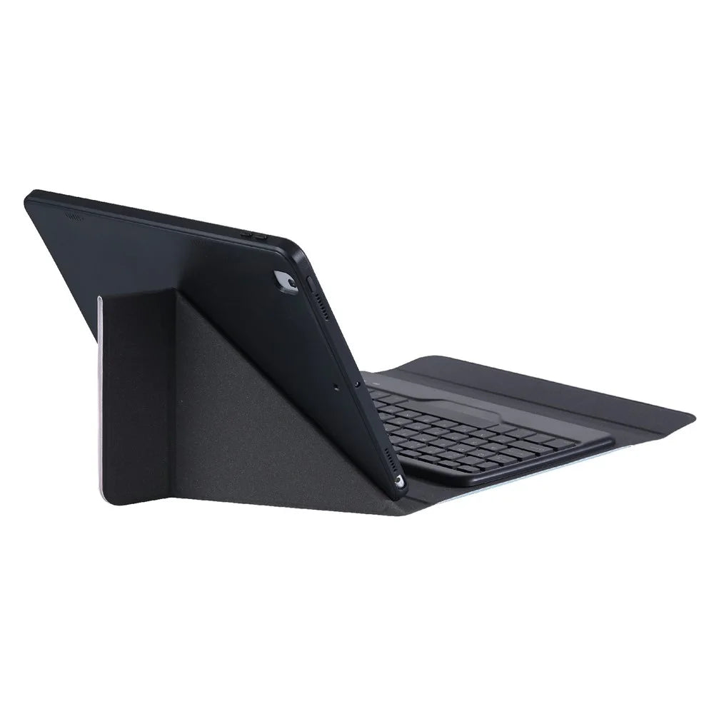 B07S Bluetooth Keyboard with Triangle Support Stand Leather Case [with Backlit] for iPad 9.7 (2017) (2018) / iPad Pro 9.7 (2016) / iPad Air 2 - Black - 5