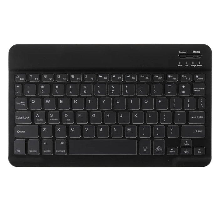 A07BS Ultra Thin Detachable Bluetooth-compatible Keyboard Leather Case with Pen Slot and Backlit for iPad Air/Air 2/Pro 9.7 (2016)/9.7 (2017)/(2018) - Black - 4