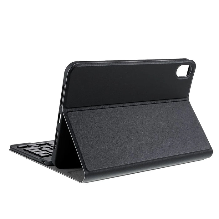 A06 Ultra Slim Smart Bluetooth-compatible Keyboard with Leather Stand Case for iPad mini (2021) / iPad mini 6 - Black - 6