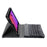 A06B Ultra-Thin Leather Stand Protective Case Shell + Bluetooth-compatible Keyboard with Pen Slot for iPad mini (2024) / mini (2021) - Black - 4