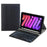 A06BS Ultra-Thin Leather Tablet Stand Protective Case Shell + Backlit Bluetooth-compatible Keyboard with Pen Slot for iPad mini (2024) / mini (2021) - Black - 1