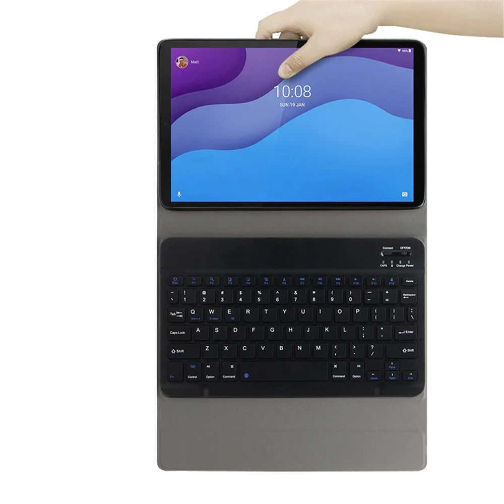 For Lenovo Tab M10 HD Gen 2 TB-X306X / F Leather Stand Tablet Case with Detachable Magnetic Wireless Keyboard (Without Touchpad) - 6