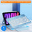 Dust-proof TPU Tablet Stand Case Shock Resistant Protective Cover with Magnetic Detachable Bluetooth-compatible Keyboard for iPad mini (2021) - Blue - 3