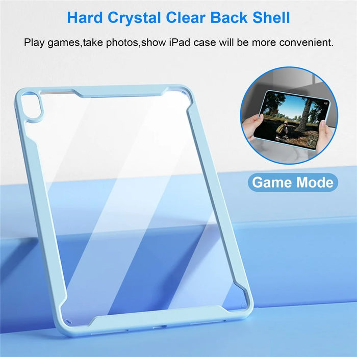 Dust-proof TPU Tablet Stand Case Shock Resistant Protective Cover with Magnetic Detachable Bluetooth-compatible Keyboard for iPad mini (2021) - Blue - 4