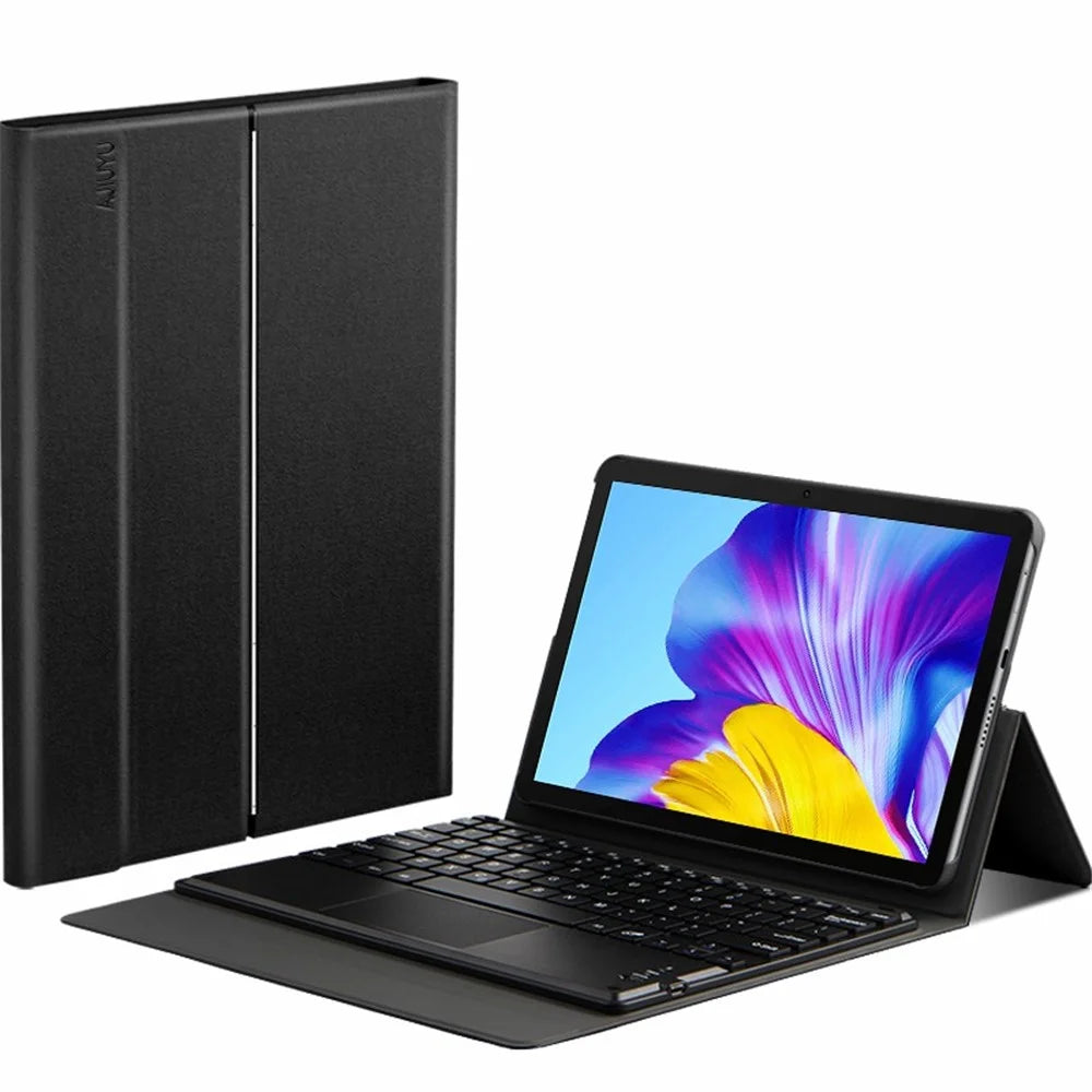 For Honor Pad 6 10.1-inch Detachable Bluetooth-compatible Keyboard with Hinge Stand Leather Case - 1