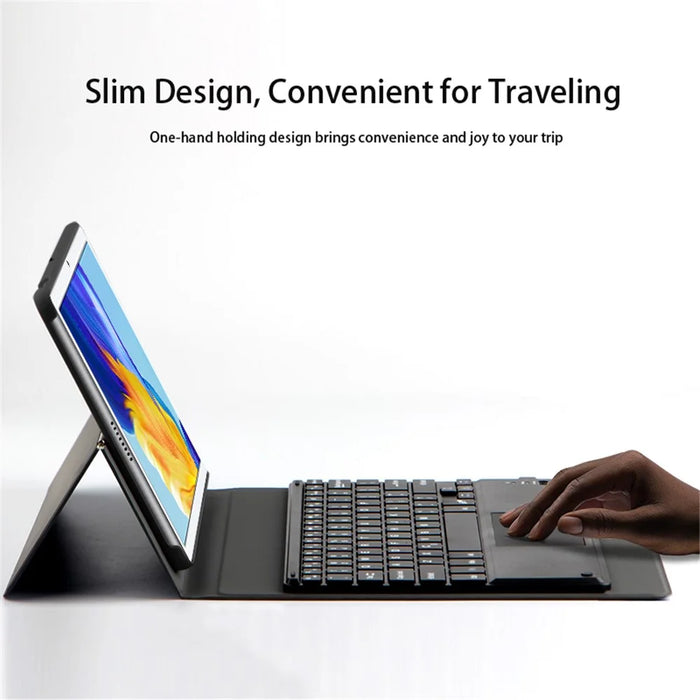 For Honor Pad 7 10.1-inch Detachable Bluetooth-compatible Keyboard with Hinge Stand Leather Case - 4