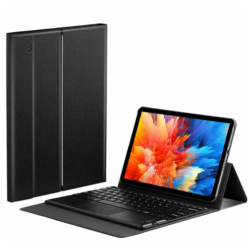 For Asus Adolpad 10 Pro Detachable Bluetooth-compatible Keyboard with Hinge Stand Leather Case - 1