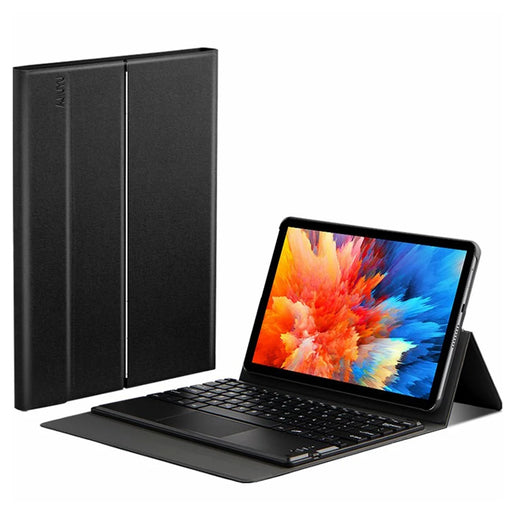 For Asus Adolpad 10 Pro Detachable Bluetooth-compatible Keyboard with Hinge Stand Leather Case - 1