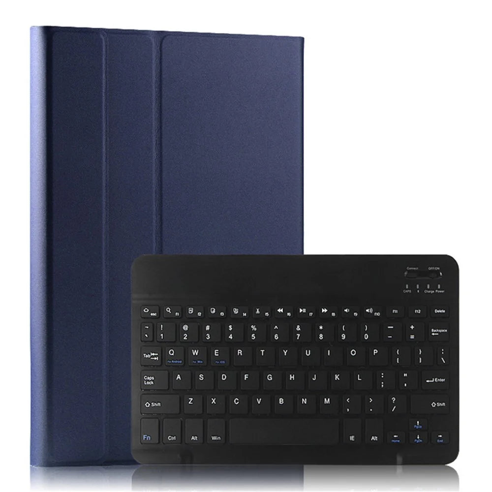 For Samsung Galaxy Tab S5e SM-T720 / T725 Leather Stand Tablet Case with Detachable Magnetic Wireless Keyboard (Without Touchpad) - Blue - 1