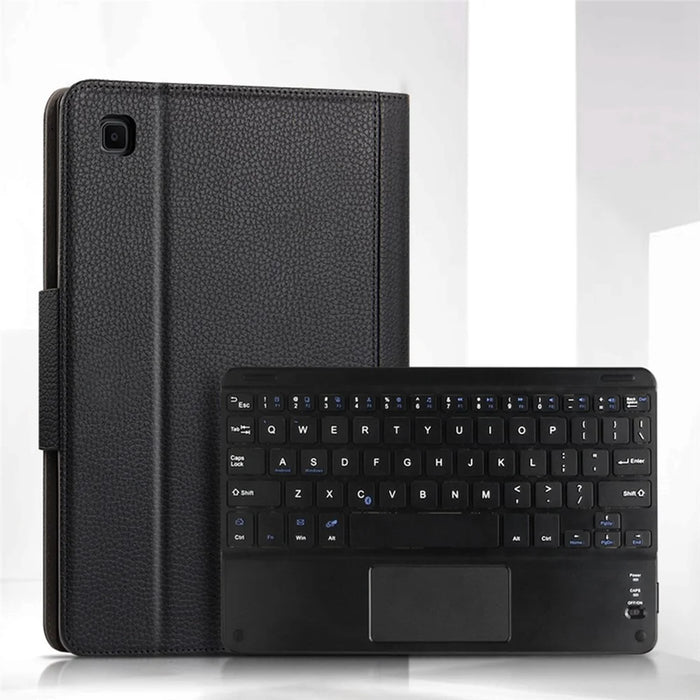 Genuine Leather Tablet Stand Protective Cover Case + Wireless Bluetooth-compatible Keyboard with Touchpad For Samsung Galaxy Tab A7 Lite 8.7-inch - 2