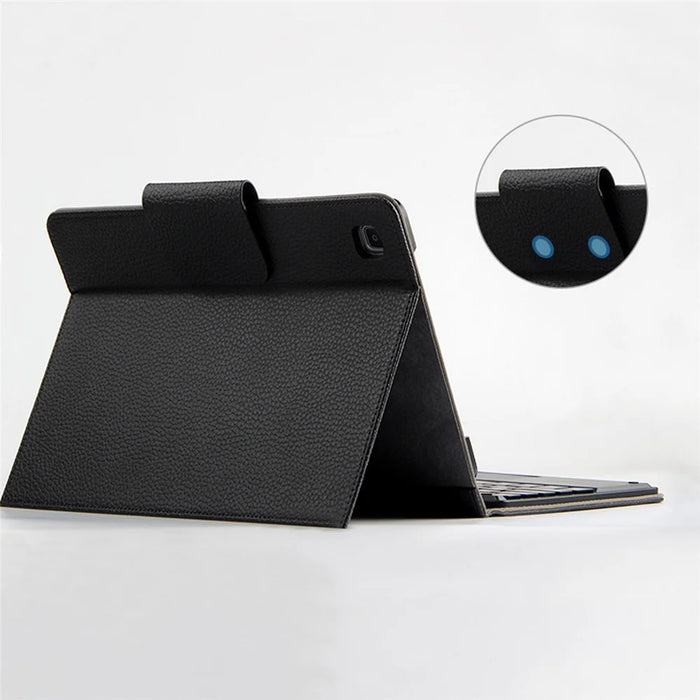 Genuine Leather Tablet Stand Protective Cover Case + Wireless Bluetooth-compatible Keyboard with Touchpad For Samsung Galaxy Tab A7 Lite 8.7-inch - 7