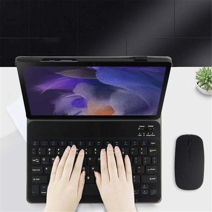 For Samsung Galaxy Tab A8 10.5 (2021) Leather Stand Tablet Case with Detachable Magnetic Wireless Keyboard (Without Touchpad) - 4