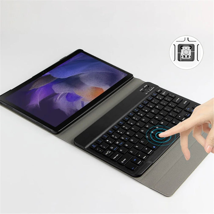 For Samsung Galaxy Tab A8 10.5 (2021) Leather Stand Tablet Case with Detachable Magnetic Wireless Keyboard (Without Touchpad) - 5
