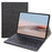 SFGO for Microsoft Surface Go / Go 2 / Go 3 Wood Texture PU Leather Outer Cover Bluetooth-compatible Keyboard Set with TPU Inner Bumper Case - Black - 1