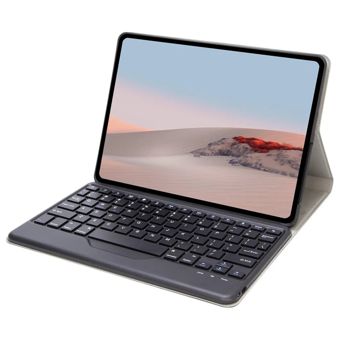 SFGO for Microsoft Surface Go / Go 2 / Go 3 Wood Texture PU Leather Outer Cover Bluetooth-compatible Keyboard Set with TPU Inner Bumper Case - Black - 3