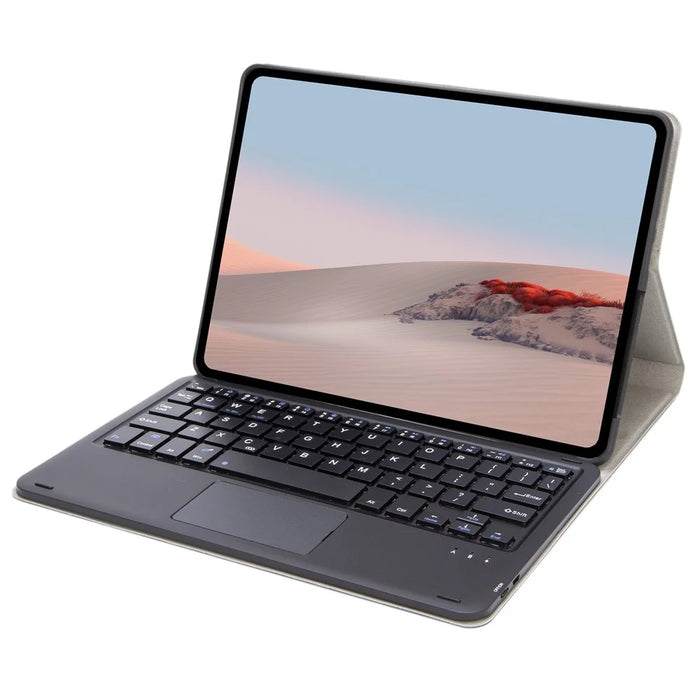SFGO-A for Microsoft Surface Go / Go 2 / Go 3 Touch Mouse Design Bluetooth-compatible Keyboard Set with Wood Texture PU Leather Outer Cover TPU Inner Bumper Case - 3