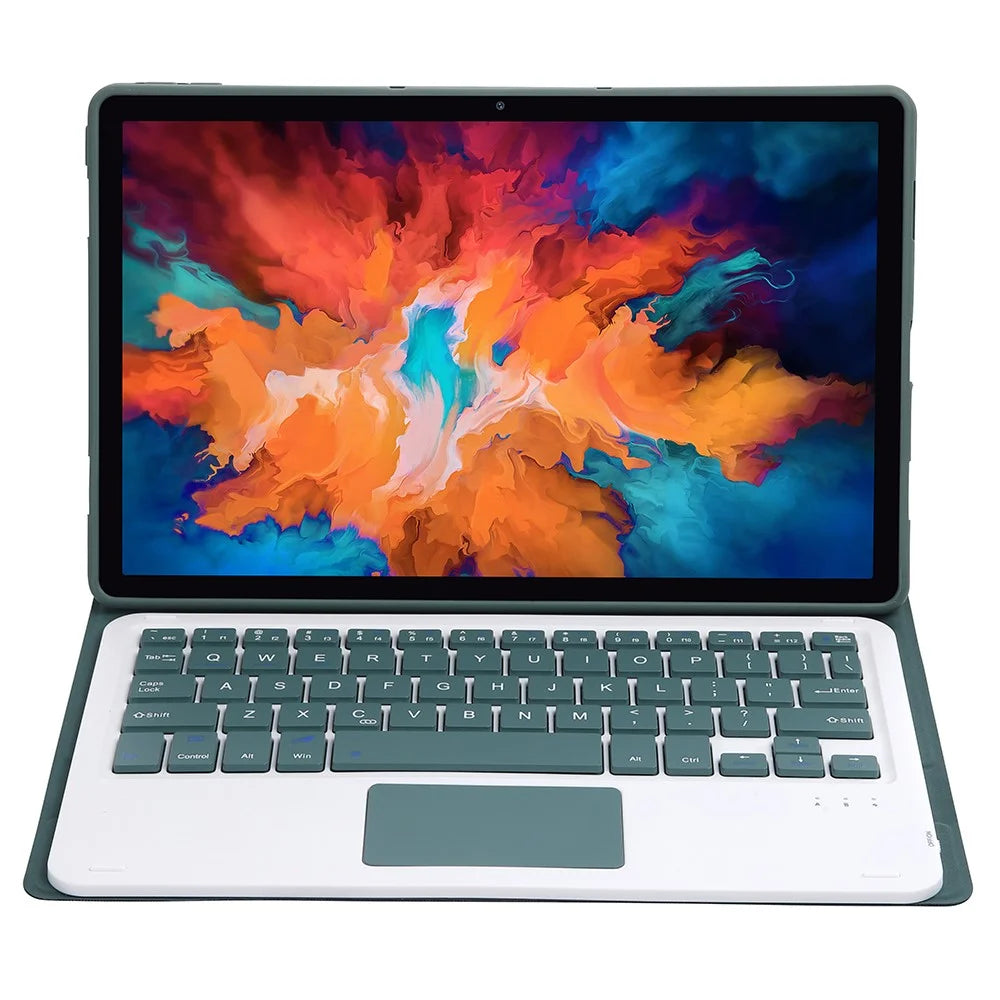 Bluetooth-compatible Keyboard Leather Case with Touchpad For Lenovo Pad Plus J607F / Tab P11 J606F / Tab P11 5G AM12A - Blackish Green - 3