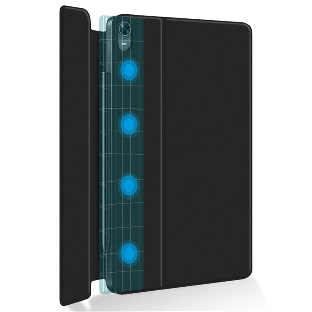 For OPPO Pad Leather Stand Tablet Case with Detachable Magnetic Wireless Keyboard (Without Touchpad) - Black - 6