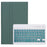 A220 for Samsung Galaxy Tab A7 Lite 8.7-inch T220 / T225 Tablet Stand Cover Leather Protective Case + Bluetooth-compatible Keyboard - Dark Green - 3