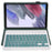 A220 for Samsung Galaxy Tab A7 Lite 8.7-inch T220 / T225 Tablet Stand Cover Leather Protective Case + Bluetooth-compatible Keyboard - Dark Green - 4
