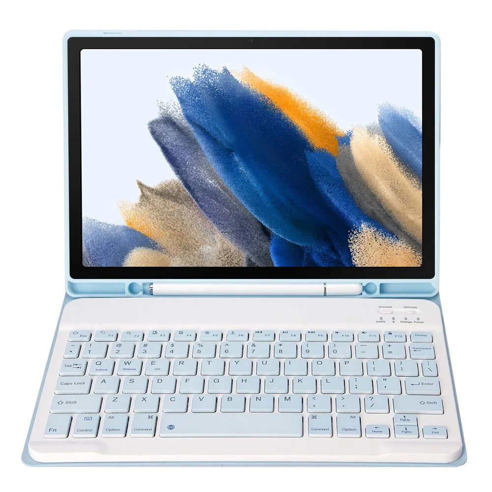 A08B Detachable Bluetooth-compatible Keyboard Case for Samsung Galaxy Tab A8 10.5 (2021) / (2022) SM-X205 / X200 - Blue - 3