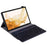A700 for Samsung Galaxy Tab S8 (2021) SM-X700 / X706 Ultra Thin Tablet Stand Leather Protective Case + Bluetooth-compatible Keyboard - Black - 2